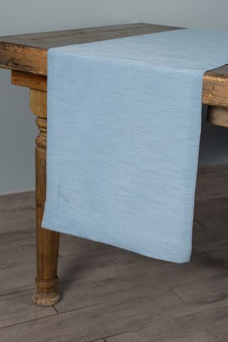 Shantung Slate Blue table runner